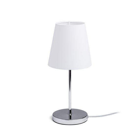 NYC/CONNY 15/15 Tischleuchte  Polycotton weiß/Chrom 230V LED E27 11W