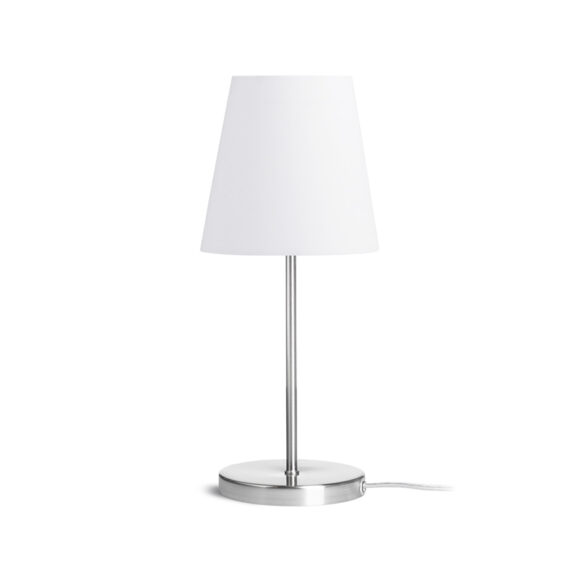 NYC/CONNY 15/15 Tischleuchte  Polycotton weiß/Nickel 230V LED E27 11W