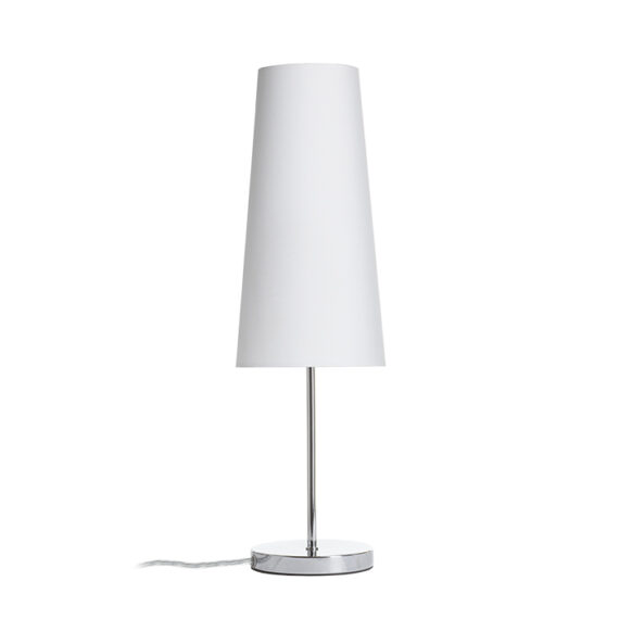 NYC/CONNY 15/30 Tischleuchte  Polycotton weiß/Chrom 230V LED E27 11W