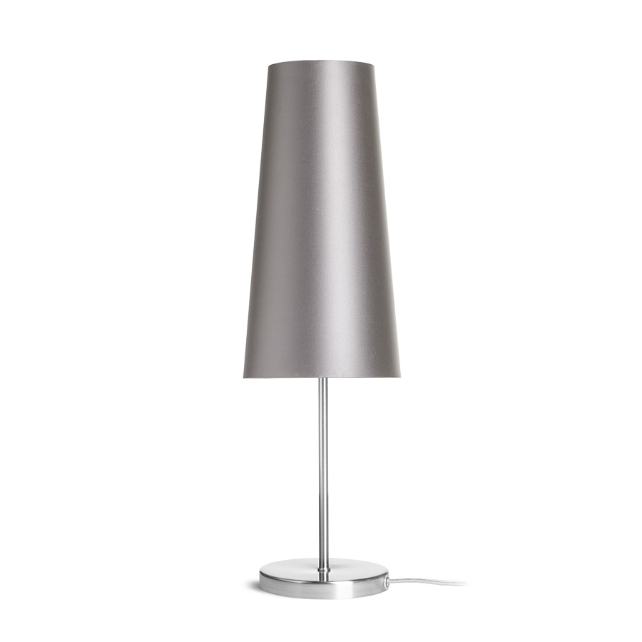 NYC/CONNY 15/30 Tischleuchte Monaco Taubegrau/silber PVC/Nickel 230V LED E27 11W