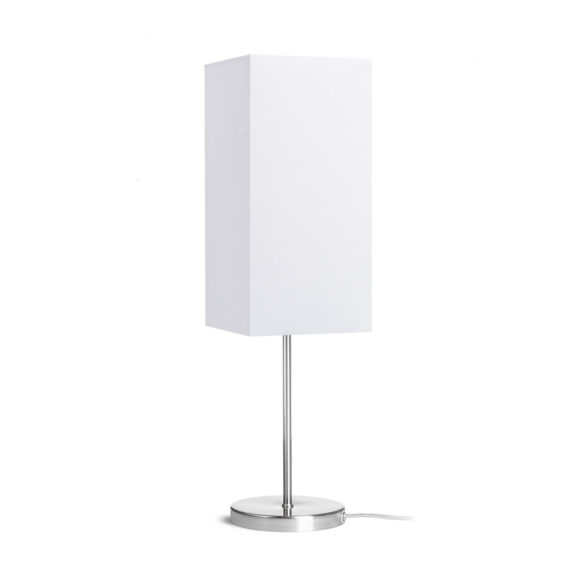 NYC/TEMPO 15/30 Tischleuchte  Polycotton weiß/Nickel 230V LED E27 15W
