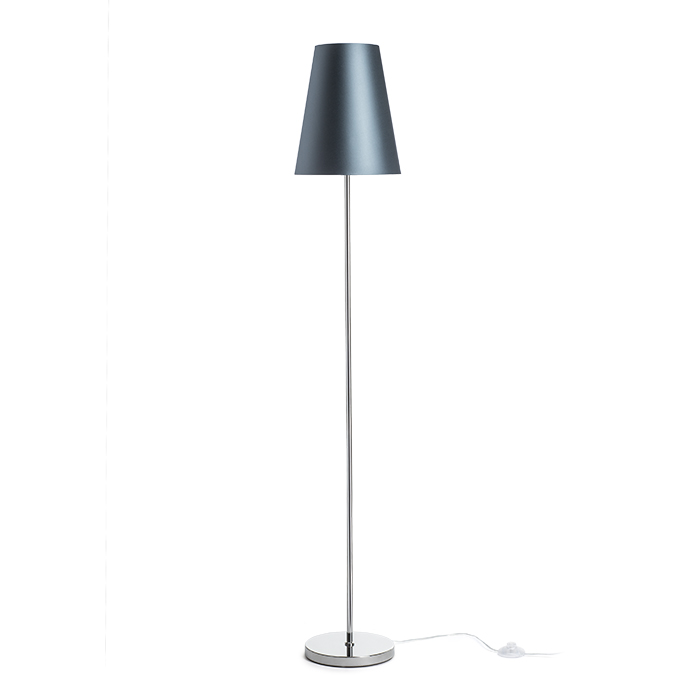 NYC/CONNY 25 Standleuchte Monacopetroleum/silber PVC/Chrom 230V LED E27 15W