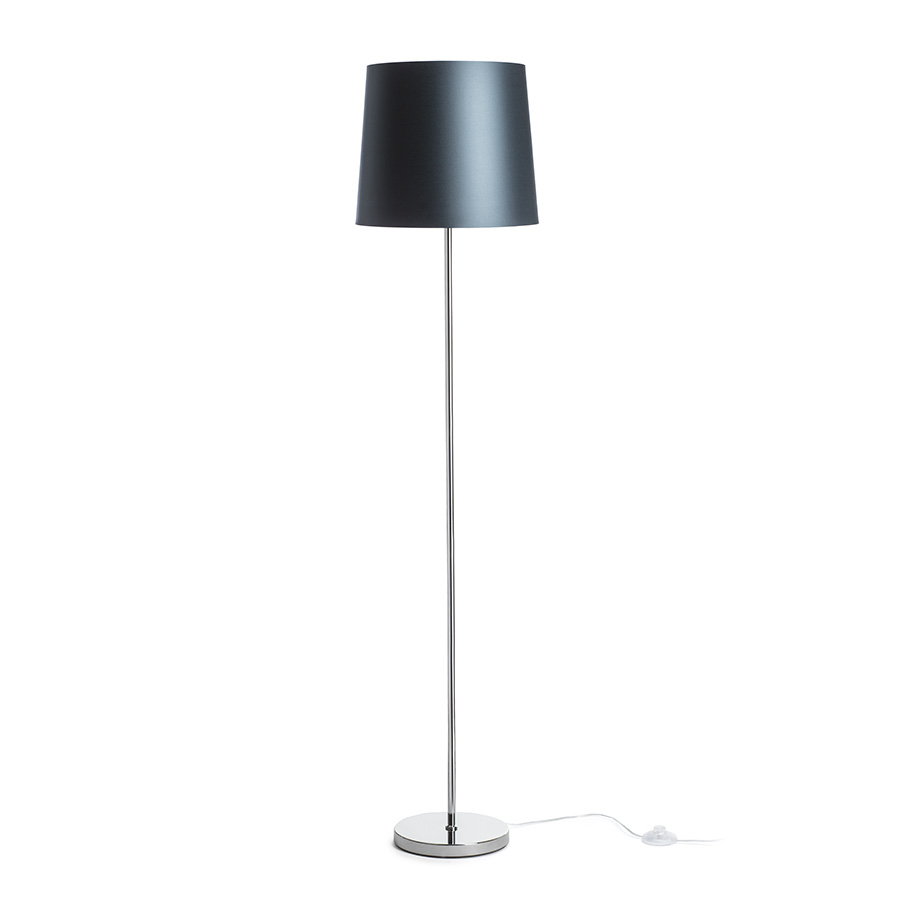 NYC/CONNY 35 Standleuchte Monacopetroleum/silber PVC/Chrom 230V LED E27 15W