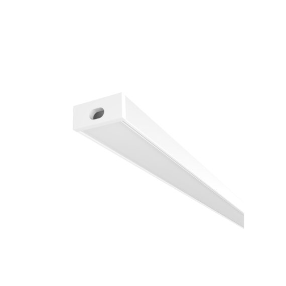 LED PROFILE G Oberflächenmontage 1m weiß Mattacryl/Aluminium