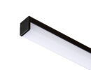 LED PROFILE H Oberflächenmontage 1m schwarz Mattacryl/Aluminium