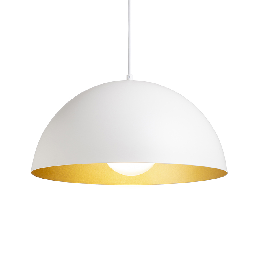 GLADYS 40 Pendelleuchte weiß/goldgelb 230V LED E27 30W