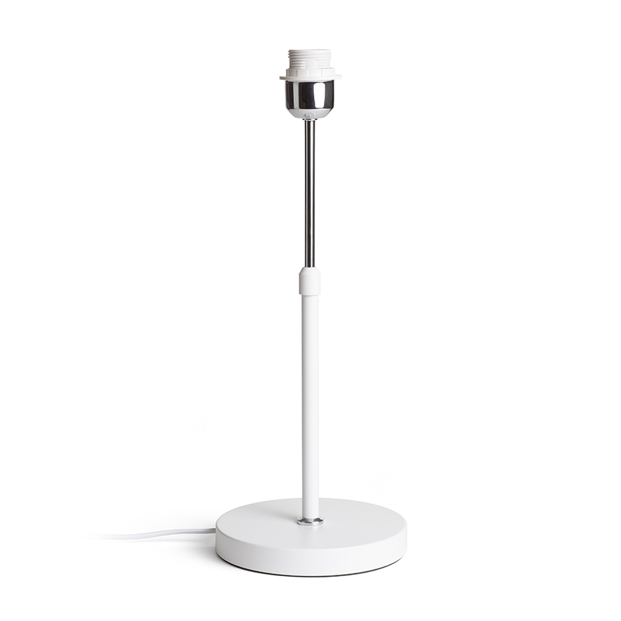 EMMETT Tischleuchtenfuß weiß Chrom 230V LED E27 15W