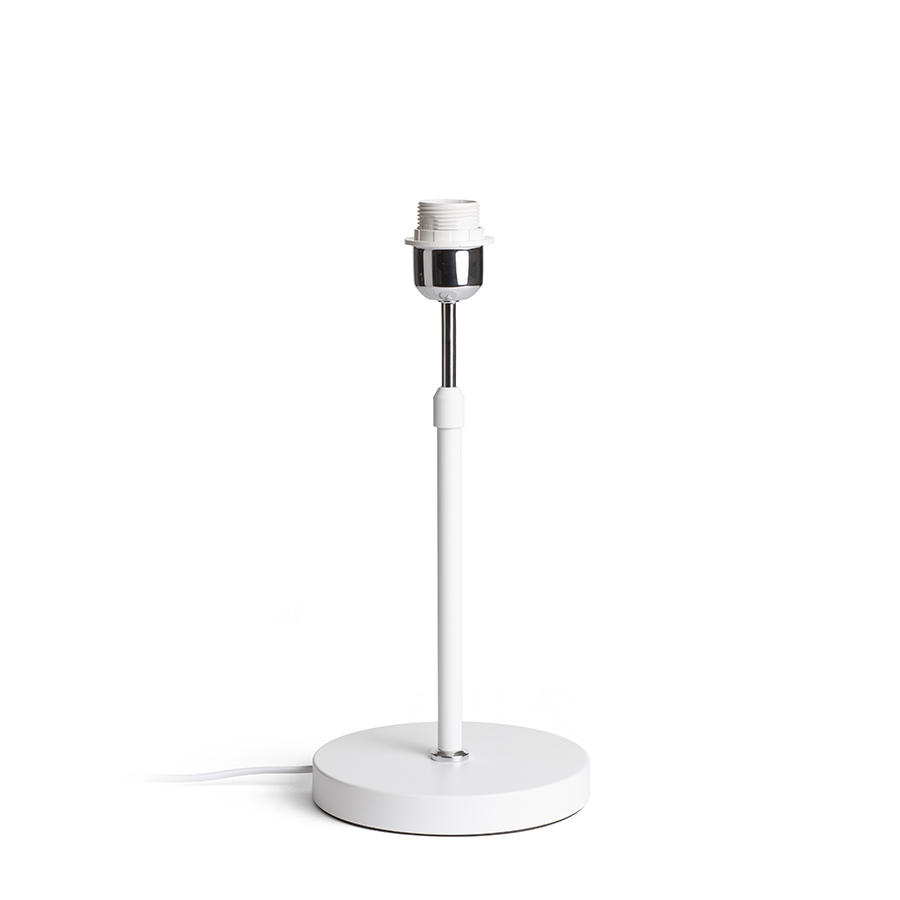 EMMETT Tischleuchtenfuß weiß Chrom 230V LED E27 15W