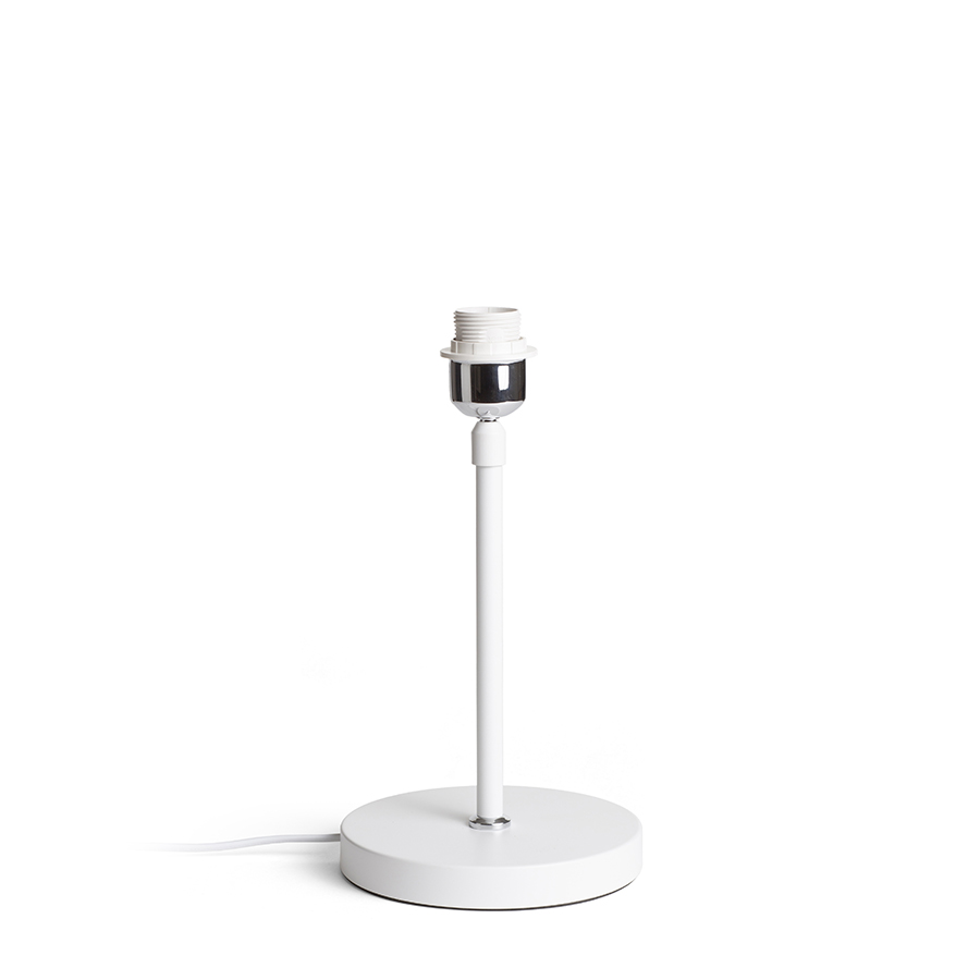 EMMETT Tischleuchtenfuß weiß Chrom 230V LED E27 15W
