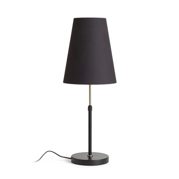 EMMETT Tischleuchtenfuß schwarz altes Messing 230V LED E27 15W