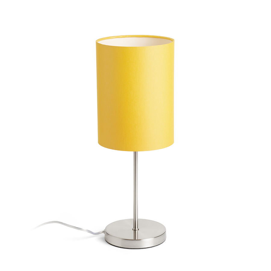NYC/RON 15/20 Tischleuchte Monaco Taubegrau/silber PVC/Nickel 230V LED E27 15W