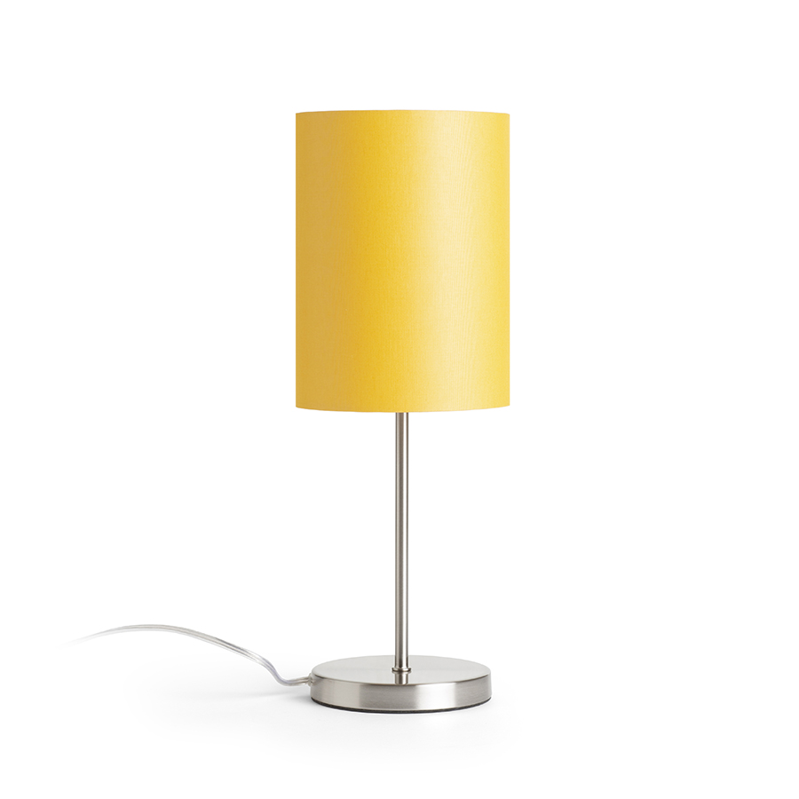NYC/RON 15/20 Tischleuchte Polycotton weiß/Chrom 230V LED E27 15W