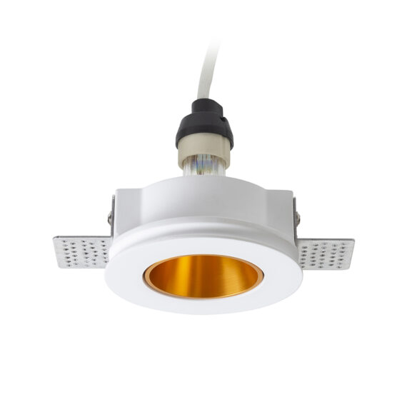 DAYTONA fest gips/Gebürstes Messing 230V LED GU10 8W