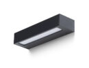 ASTER 25 Wandleuchte schwarz milchfarbenes Acryl 230V LED 2x6W IP65 3000K