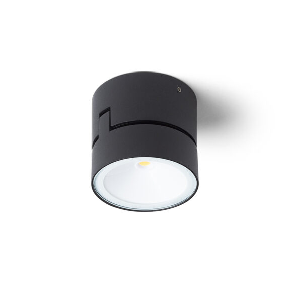 FLAVIO R Aufbauleuchte schwarz  230V LED 6W 110° IP54  3000K