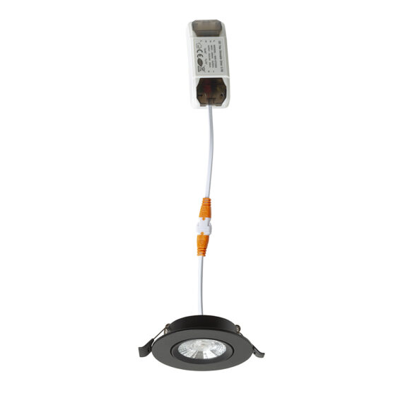 NEFRIT DIMM Einbauleuchte schwarz 230V LED 6W 36° 3000K