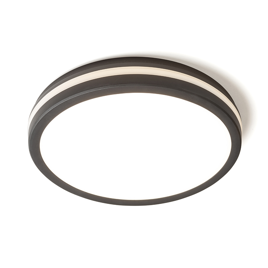 SONO 40 Aufbauleuchte schwarz Kunststoff 230V LED 40W IP65 3000K 4000K 6000K