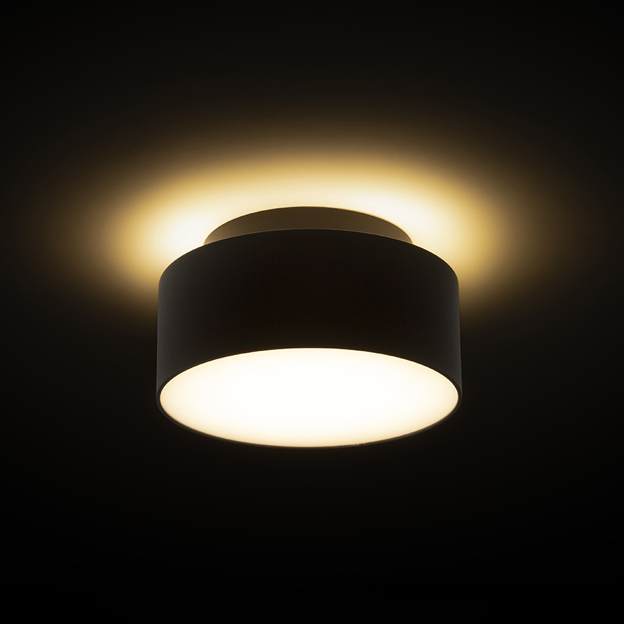 MARLENE 14 Aufbauleuchte schwarz 230V LED 18+6W 3000K