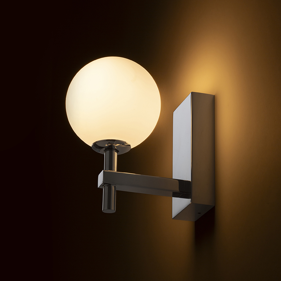 PEGGY Wandleuchte Chrom/Opalglas 230V LED G9 6W IP44