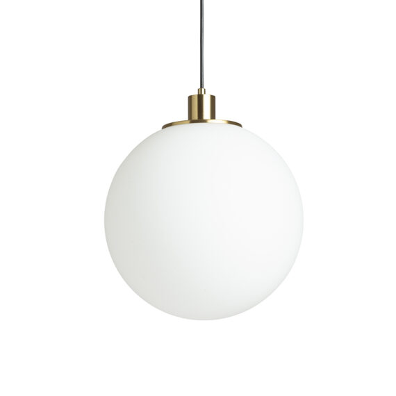 BOULDER 30 Pendelleuchte Opalglas/Gebürstes Messing 230V LED E27 15W