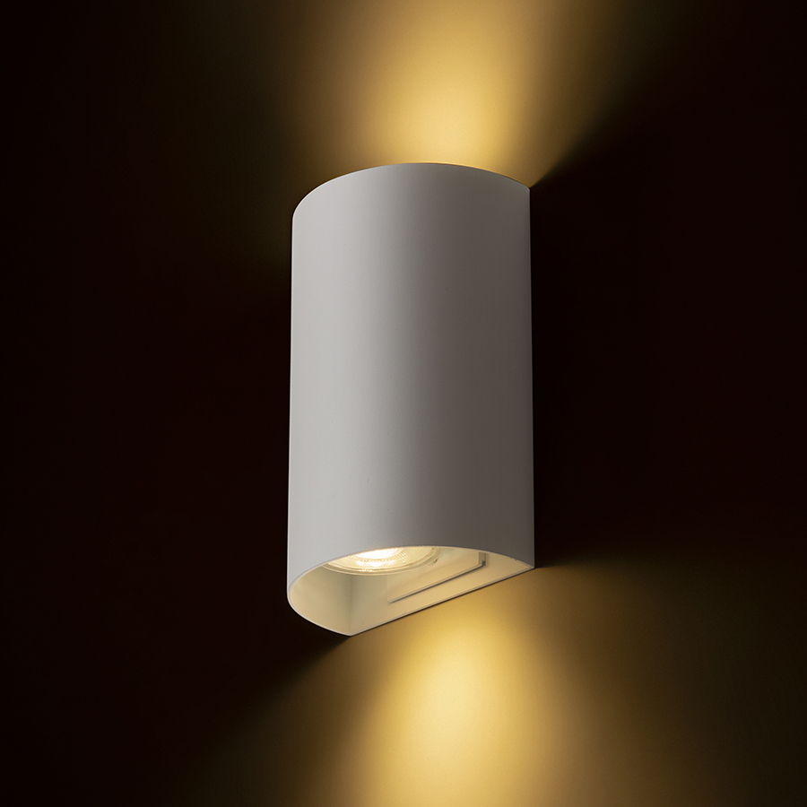 CAPRI R Wandleuchte Gebürstes Bronze 230V LED GU10 2x9W