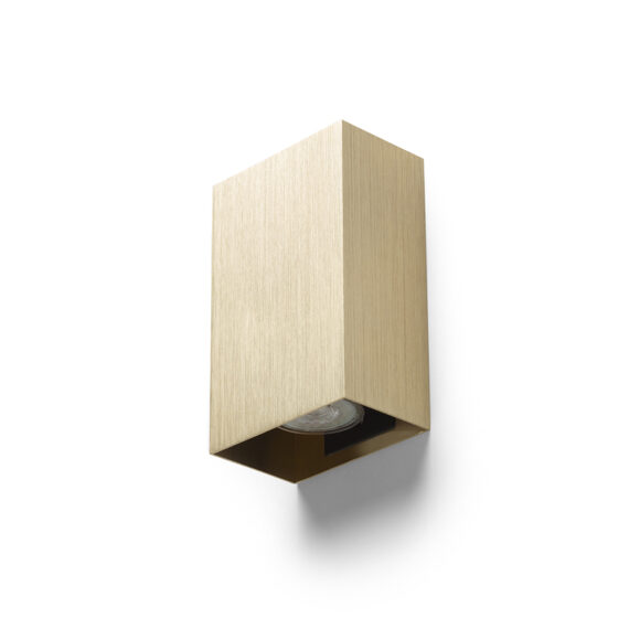 CAPRI RC Wandleuchte  Gebürstes Messing 230V LED GU10 2x9W