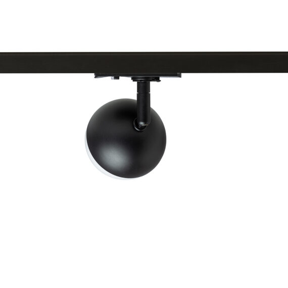 LYRA für 1-Phasen-Stromschiene schwarz milchfarbenes Acryl 230V LED 5W 3000K