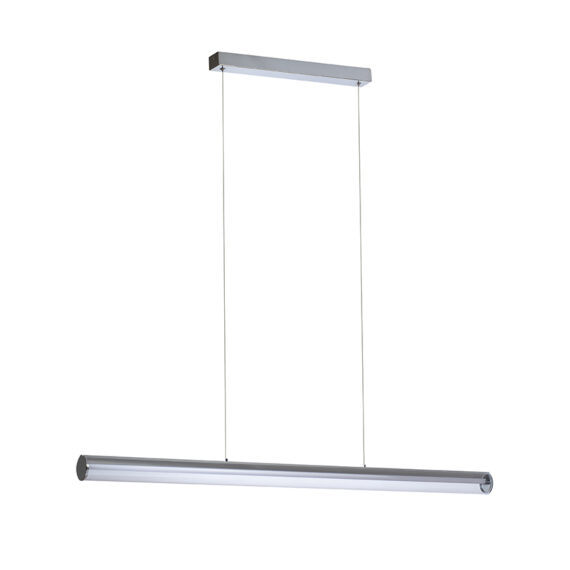 RIVIER LED I Pendelleuchte Chrom/milchfarbenes Acryl 230V LED 24W 3000K