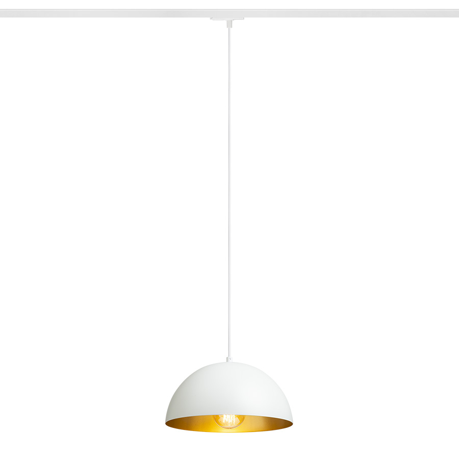 GLADYS 30 für 1-Phasen-Stromschiene weiß/goldgelb 230V LED E27 15W