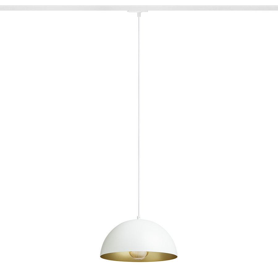 GLADYS 30 für 1-Phasen-Stromschiene weiß/goldgelb 230V LED E27 15W
