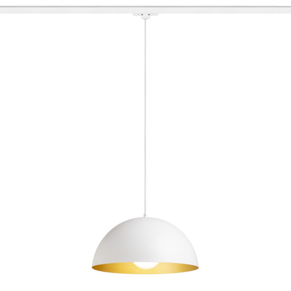 GLADYS 40 für 3-Phasen-Stromschiene weiß/goldgelb 230V LED E27 15W