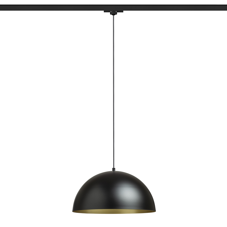 GLADYS 40 für 3-Phasen-Stromschiene schwarz/goldgelb 230V LED E27 15W