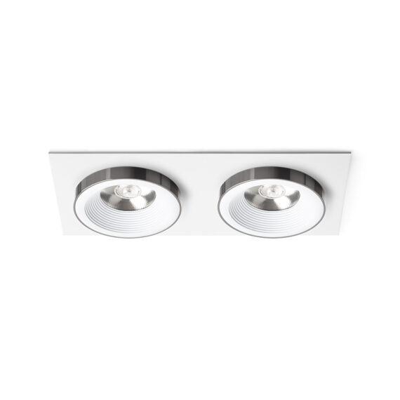 SHARM SQ II Einbauleuchte weiß Schwarzchrom 230V LED 2x10W 24° 3000K