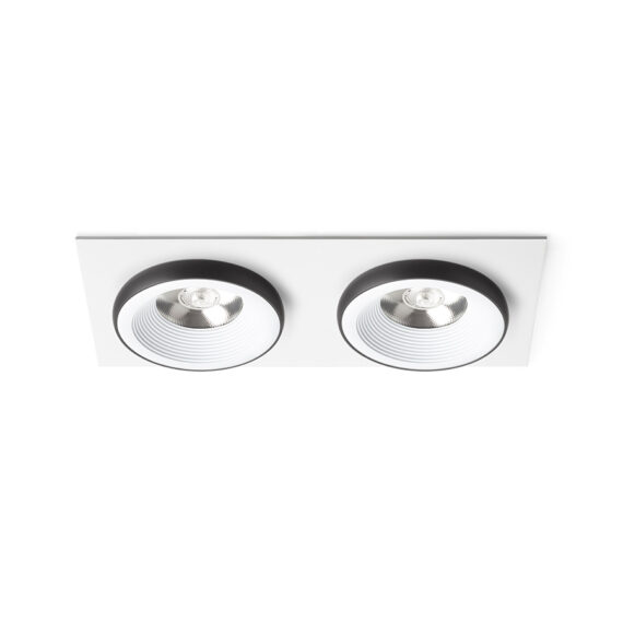 SHARM SQ II Einbauleuchte weiß/schwarz 230V LED 2x10W 24° 3000K