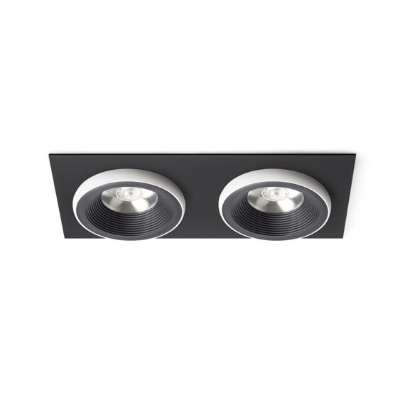 SHARM SQ II Einbauleuchte schwarz/weiß 230V LED 2x10W 24° 3000K